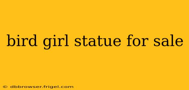 bird girl statue for sale
