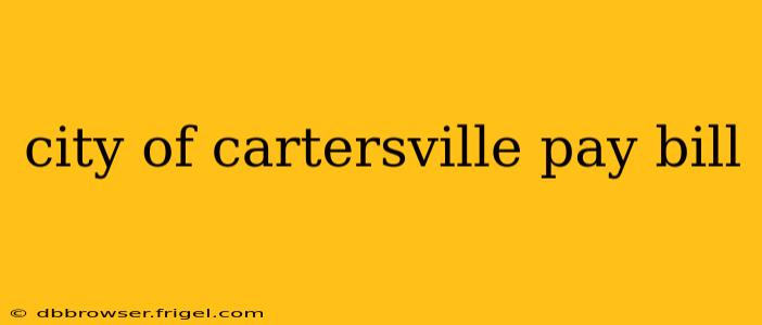 city of cartersville pay bill