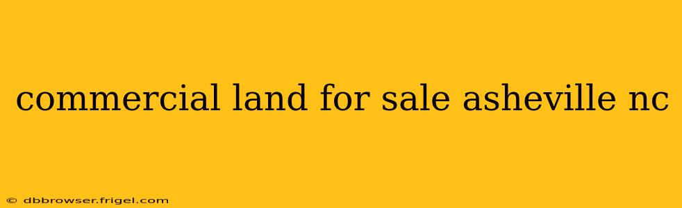 commercial land for sale asheville nc