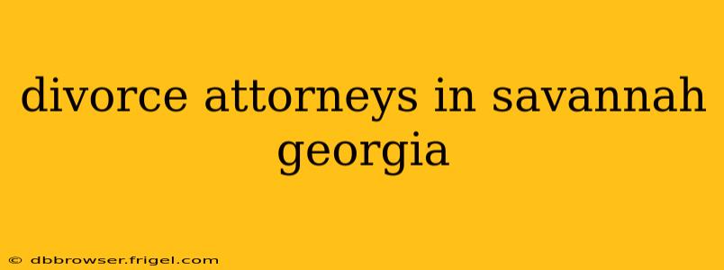divorce attorneys in savannah georgia
