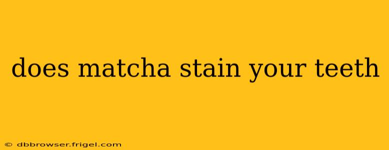 does matcha stain your teeth