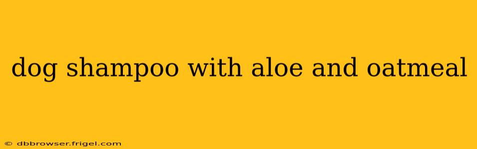 dog shampoo with aloe and oatmeal