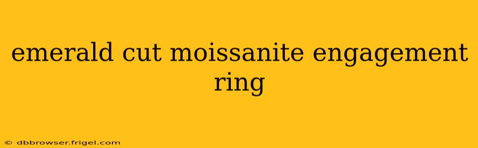 emerald cut moissanite engagement ring