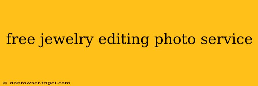 free jewelry editing photo service