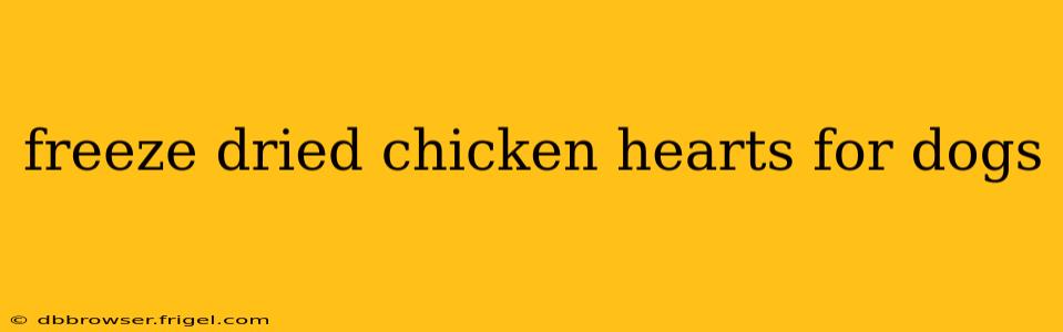 freeze dried chicken hearts for dogs