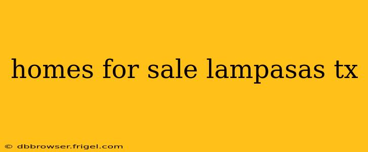 homes for sale lampasas tx
