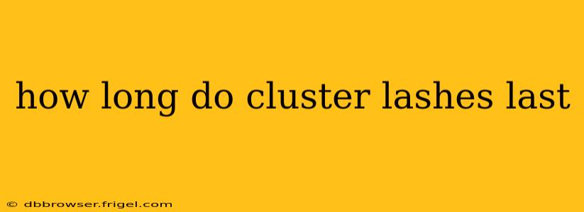 how long do cluster lashes last