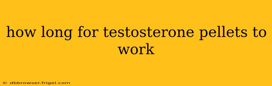 how long for testosterone pellets to work