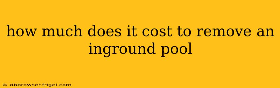 how much does it cost to remove an inground pool