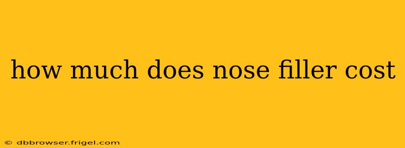 how much does nose filler cost