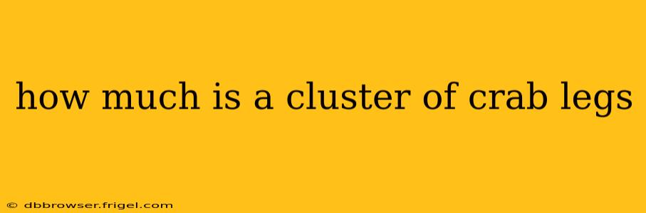 how much is a cluster of crab legs