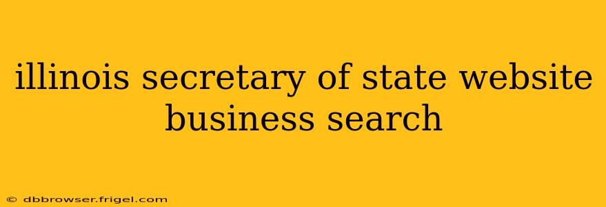 illinois secretary of state website business search