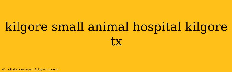 kilgore small animal hospital kilgore tx