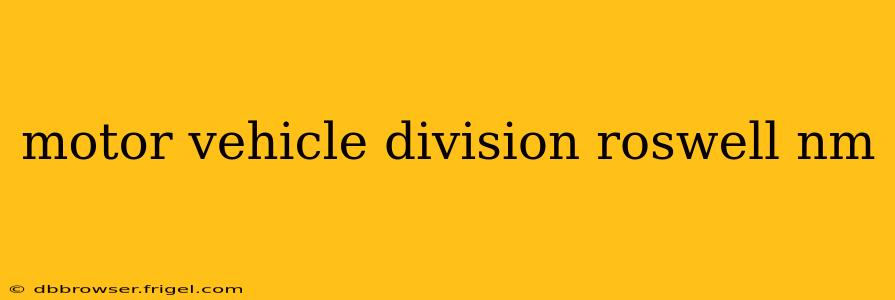 motor vehicle division roswell nm
