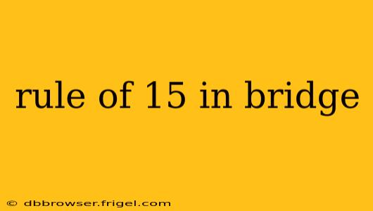 rule of 15 in bridge