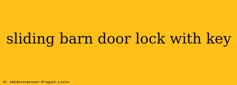 sliding barn door lock with key