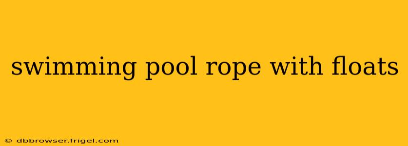 swimming pool rope with floats