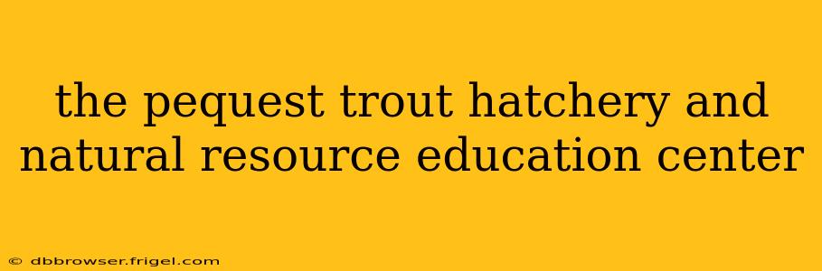 the pequest trout hatchery and natural resource education center