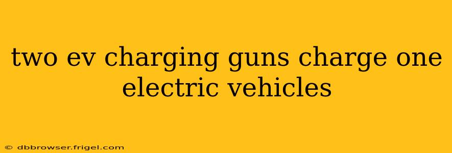 two ev charging guns charge one electric vehicles