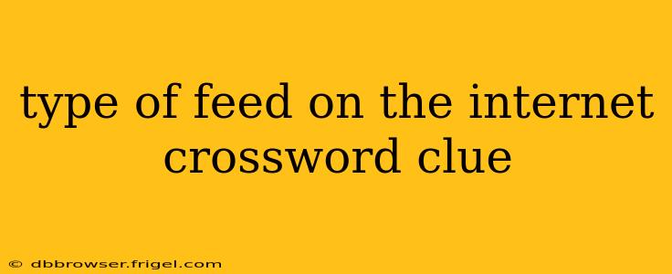type of feed on the internet crossword clue