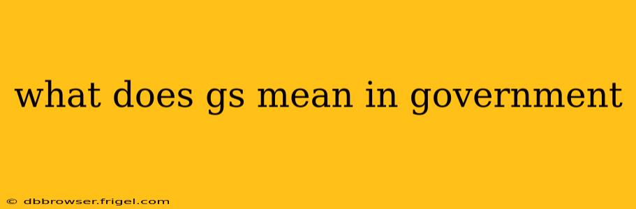what does gs mean in government