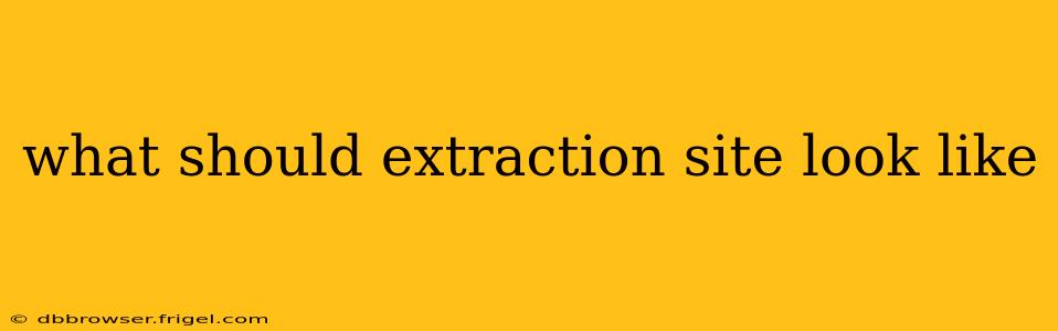 what should extraction site look like